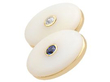 Agate and Gemstone Cufflinks in Gold side