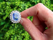 6 Carat Sapphire Ring with Diamonds Outside