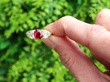 Antique Gold Ruby Diamond Ring outside