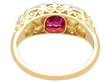 Antique Gold Ruby Diamond Ring back
