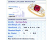 Antique Gold Ruby Diamond Ring grading card