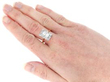 wearing Antique Rectangular Multi Diamond Dress Ring