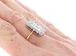 Antique Rectangular Multi Diamond Dress Ring on hand