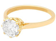Solitaire Diamond Ring in Yellow Gold