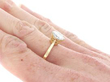 1.5 Carat Solitaire Diamond Ring in Yellow Gold on hand