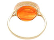 Antique Carved Agate Intaglio Ring in Gold back