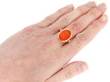 Antique Carved Agate Intaglio Ring in Gold wearing