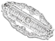 Platinum Antique Diamond Brooch reverse