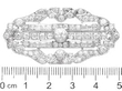 Platinum Antique Diamond Brooch size