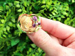 Art Nouveau Gold and Enamel Brooch outside
