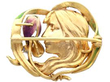 Art Nouveau Gold and Enamel Brooch reverse