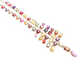 1930s Multi Gemstone Fringe Necklace