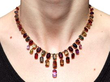 Multi Gemstone Fringe Necklace wearing