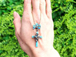 Antique Blue Enamel and Diamond Pendant outside