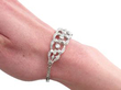 Platinum Diamond Bracelet for Women on wrist