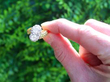 Twist Pear Cut Cluster Engagement Ring in Gold outside