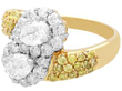 contemporary Twist Pear Cut Cluster Engagement Ring in Gold