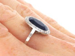 Oval Sapphire and Diamond Ring