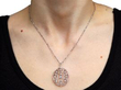 wearing Antique Circular Diamond Pendant