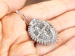white gold Vintage Organic Diamond Pendant reverse