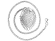Vintage Organic Diamond white gold Pendant