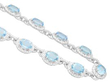 Diamond and Aquamarine Necklace in White Gold setting
