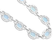 Diamond and Aquamarine Necklace in White Gold reverse