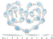 Diamond and Aquamarine Necklace in White Gold size