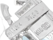 Diamond and Aquamarine Necklace in White Gold hallmarks