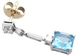 Art Deco Aquamarine Drop Earring in yellow gold