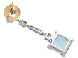 Art Deco Aquamarine Drop Earring reverse