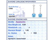 Art Deco Aquamarine Drop Earrings grading card