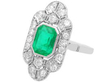 1920s Colombian Emerald Dress Ring