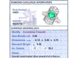 Art Deco Emerald and Diamond Ring in White Gold grading card