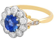 Antique Oval Sapphire and Diamond Ring in gold