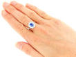 wearing Antique Oval Sapphire and Diamond Ring