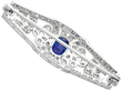 1920s sapphire and Diamond Brooch in Platinum reverse