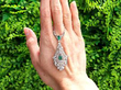 Antique Pearl and Emerald Pendant with Diamonds outside