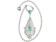 Antique Pearl and Emerald Pendant