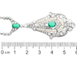 Antique Pearl and Emerald Pendant with Diamonds size