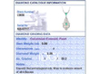 Antique Pearl and Emerald Pendant with Diamonds grading card