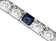 1920s Sapphire Bracelet with Diamonds reverse