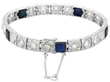 1920s Sapphire Bracelet with Diamonds closed
