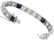 1920s Sapphire Bracelet with Diamonds open