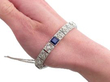 1920s Sapphire Bracelet with Diamonds being worn