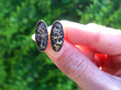 antique Shakudo Cufflinks in Yellow Gold outside