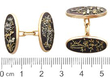 Shakudo Cufflinks in Yellow Gold size