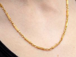 wearing Victorian Gold Chain Necklace