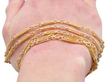 wearing Victorian Gold Chain on wrist
