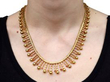wearing Victorian 18ct Gold Fringe Necklace
